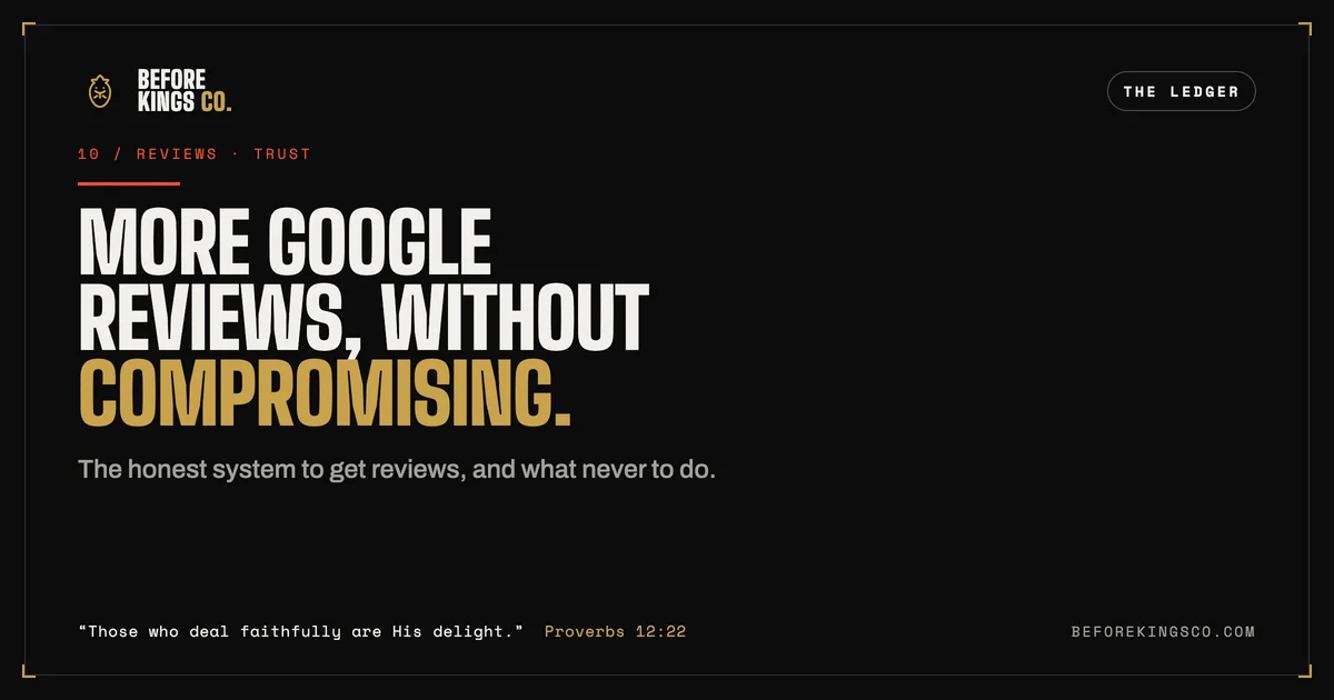 Before Kings Co: how to get more Google reviews without compromising